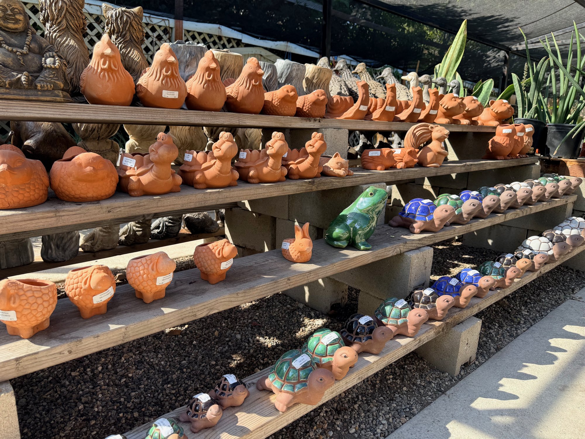 Garden décor at Lincoln Avenue Nursery