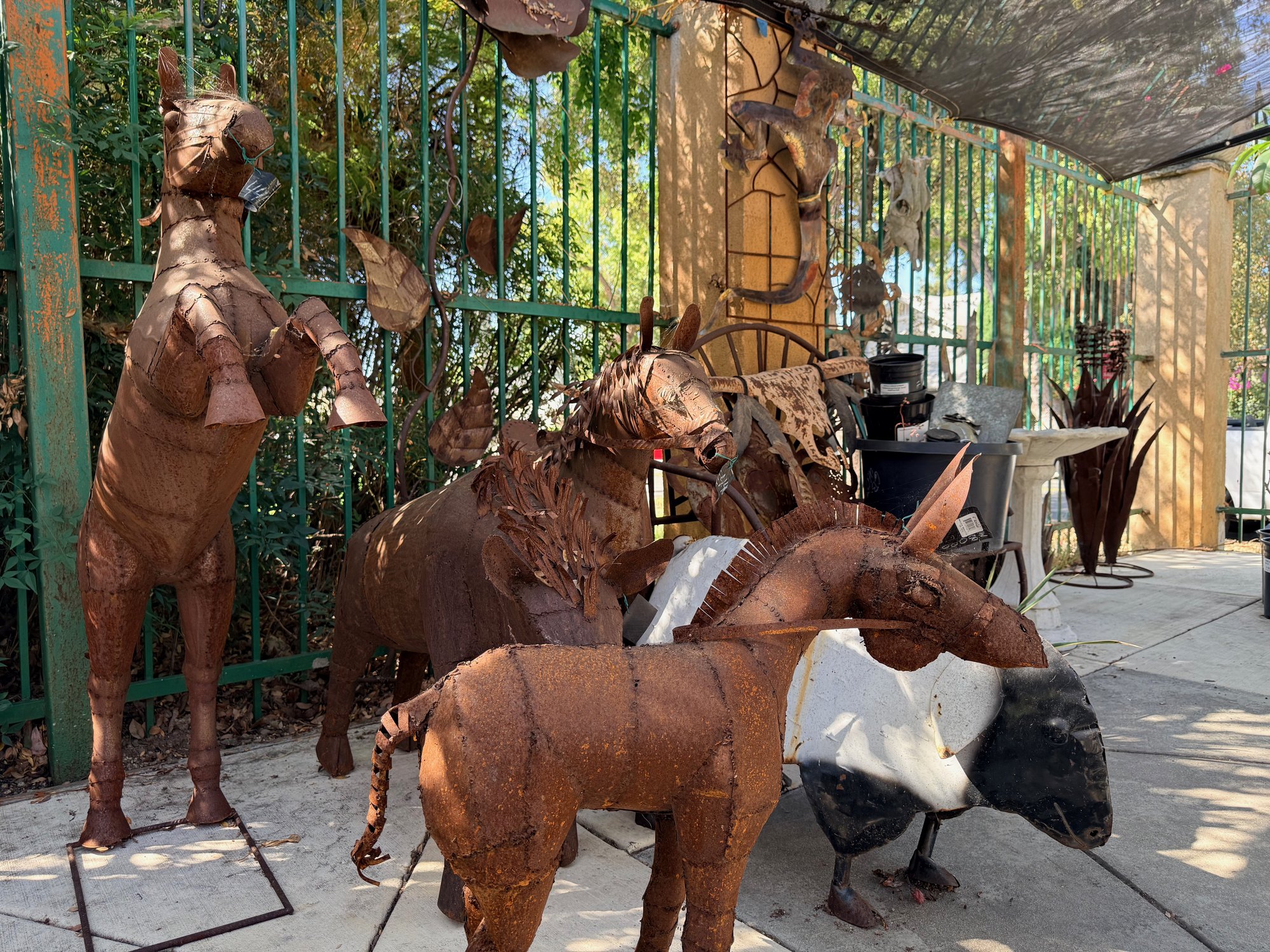 Colorful garden décor at Lincoln Avenue Nursery